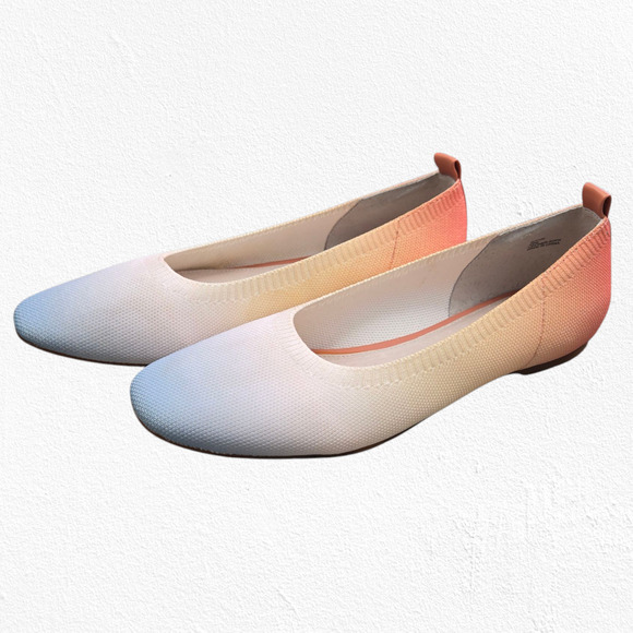 Sanctuary Gradient Knit Ballet Flats Pink Peach Ombre Slip-On Shoes Size 8.5 - Picture 4 of 16